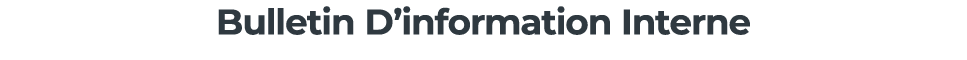 Bulletin d’information interne 